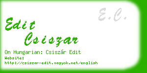 edit csiszar business card